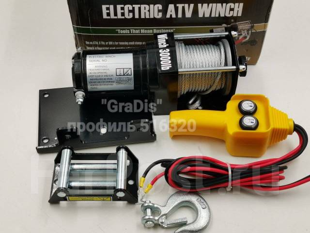 Лебедка Electro Winch 12v 3000lbs/1361кг. Железо. Доставка бесплатно ...