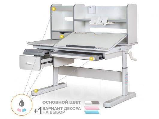 Детская растущая парта Mealux Evo Florida Multicolor, новый, в наличии ...