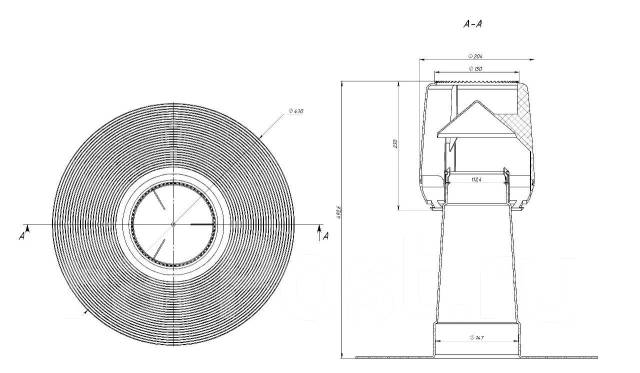  плоской кровли D160x490mm, в наличии. Цена: 1 100₽ в Хабаровске