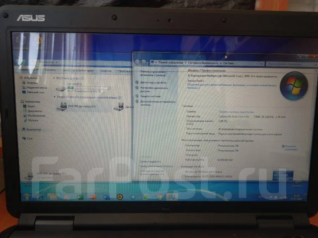 Asus K50IJ. 15.6", 1,8����, ��� 3072 ��, ���� 120���, WiFi: 1, Bluetooth: 1, ����������� �� 2��. ����