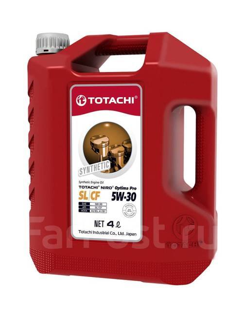 Totachi NIRO Optima PRO Synthetic 5W-30 SL/CF пласт. 4л, синтетическое ...