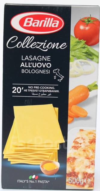 Лазанья 500 гр Barilla, в наличии. Цена: 319₽ во Владивостоке