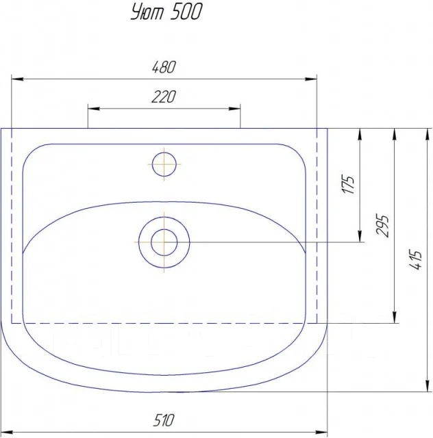 Раковина Уют 50 без тумбы - Сантехника и водоснабжение во Владивостоке
