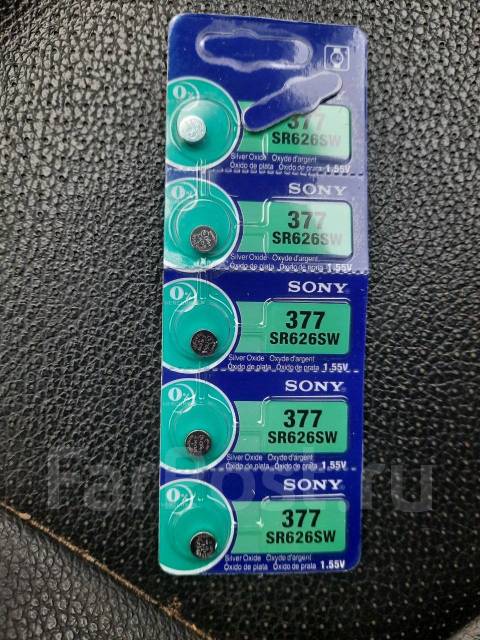 Батарейка 377 SR626SW 1.55V SONY, новый, в наличии. Цена: 50₽ во ...