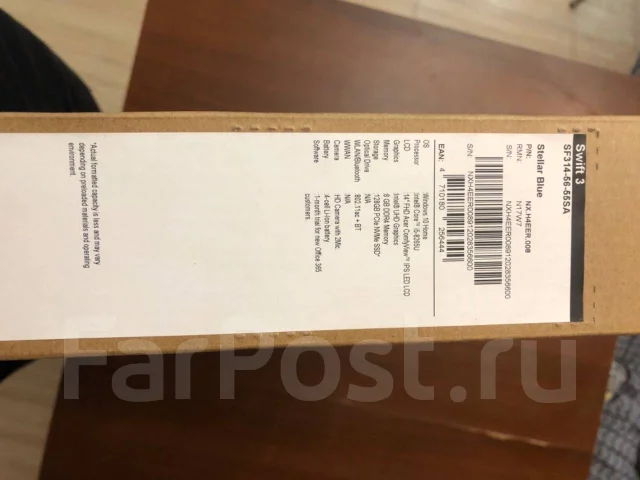 Acer Swift 3 SF314-56. 14", 1,6����, ��� 8 ��, ���� 128���, WiFi: 1, Bluetooth: 1, ����������� �� 12��. ����