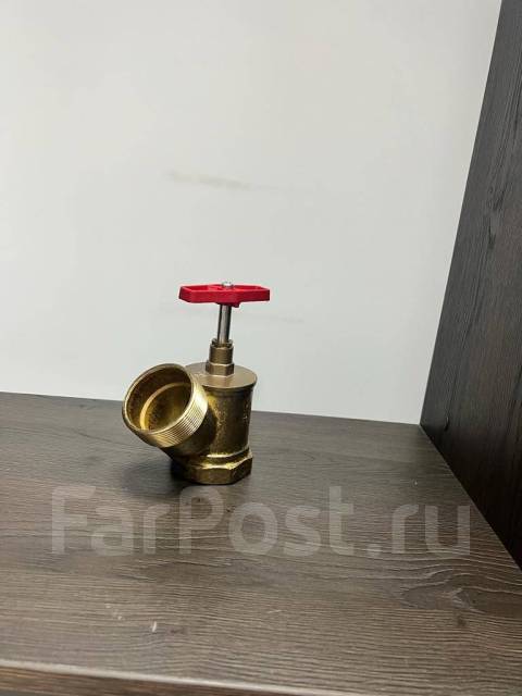 Клапан пожарный латунный КПЛ-50 (латунь, М-Ц, угловой 120 град ...