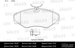 ������� ��������� Opel Vivaro/Renault Trafic 01- �������� semimetallic Miles E100483 E100483 ����