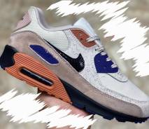 Nike - Nike Air Max 90 White Multi Swoosh P44 Sneakers - - Catawiki