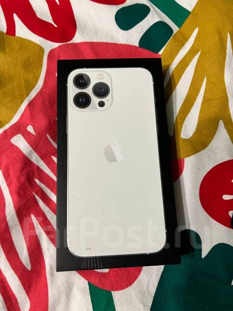 Apple iPhone 13 Pro Max (белый, 128 Гб), 6.70", моноблок, б/у, в ...
