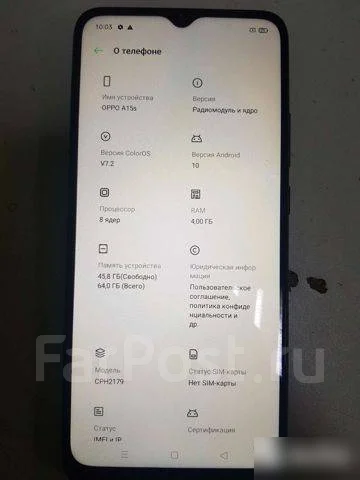 OPPO A15. �/�, ������, 4G LTE, Dual-SIM, NFC ����