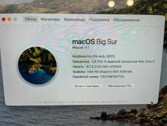Apple MacBook Pro 15 2017 Mid. 15.4", 2,8����, ��� 16 ��, ���� 256���, WiFi, Bluetooth, ����������� �� 8��. ����
