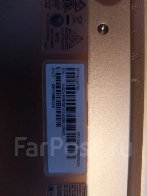Acer Swift 1 SF114-32. ��� 4 ��, WiFi: 1, Bluetooth: 1, ����������� �� 7��. ����