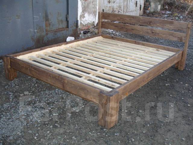 Кровать двуспальная. Натуральное дерево. Ручная работа - Мебель во ...