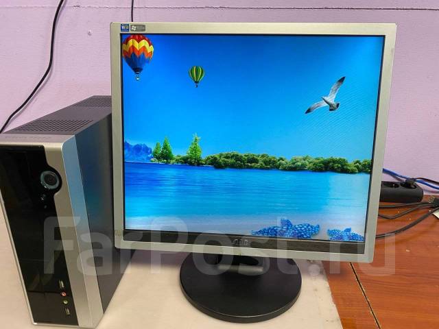 Комп с монитором Intel 4ядра,4Gb, SSD60Gb, Wi-Fi для работы, интернета ...