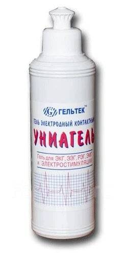 Гель Униагель для ЭКГ, ЭЭГ, РЭГ, ЭМГ, ЭМС и Электростимуляции, 0,25 кг ...