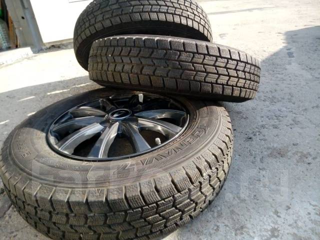Колеса сверловка 4х100 R13 литье темный хром; шины 155х80 R13 Goodyear ...