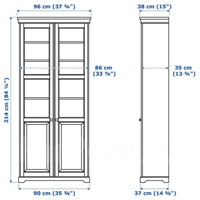 Шкаф книжный икеа размеры