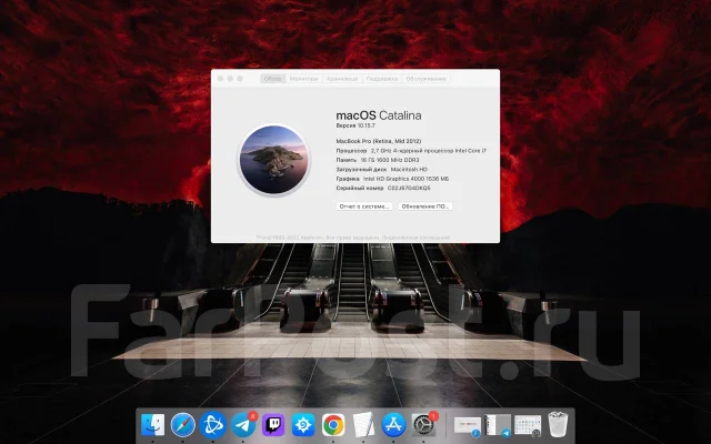 Apple MacBook Pro 15 2012 Mid. 15.4", 2,7����, ��� 16 ��, ���� 768���, WiFi: 1, Bluetooth: 1 ����