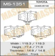 ������� ��������� �������� �������� �������� Masuma Toyota Hilux Surf MS1351 ����