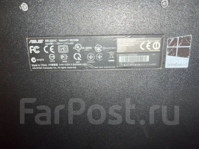 Asus X551CA. 15.6", 1,8����, ��� 4 ��, ���� 500���, WiFi: 1 ����