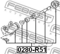 ������� ��������� ������� | ����/��� | Febest 0280R51 0280R51 ����