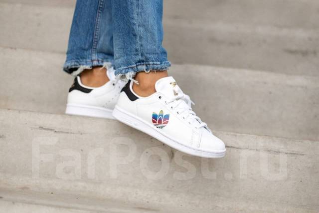 100% Оригинал Женские Кожаные Кроссовки Adidas Stan Smith FW2443 - Обувь во  Владивостоке adidas fw2443