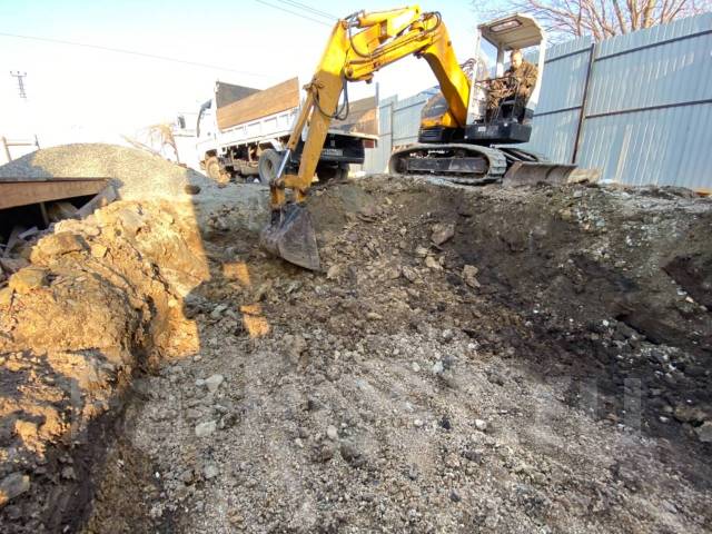 Планировка участка, корчевание, установка дренажа, спил деревьев во ...