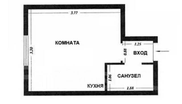 План комнаты 9 кв м