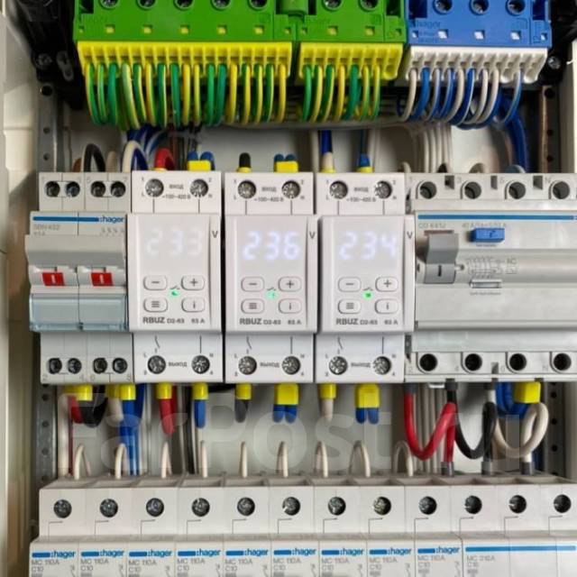 Реле напряжения RBUZ D2-63 с термозащитой - Свет и электрика в Хабаровске