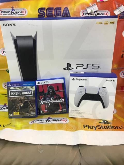 Sony PlayStation 5 +2 джоя + 2 игры! РСТ Приставкин, новый, в наличии ...