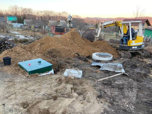 Монтаж септика, колодцев, обустройство скважинкой из ЖБ колец ...