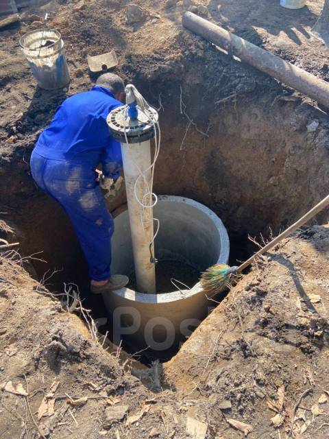 Монтаж септика, колодцев, обустройство скважинкой из ЖБ колец ...