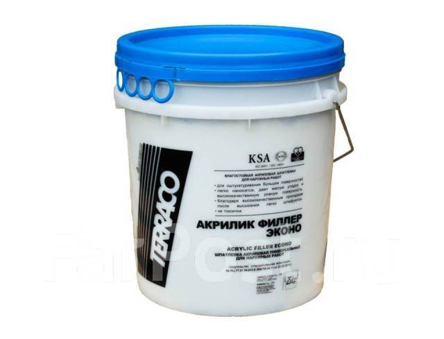 Шпаклевка фасадная Acrylic-filler econo 25 кг, в наличии. Цена: 3 550 ...