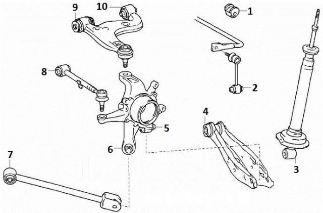 Схема задней подвески марк 2 100