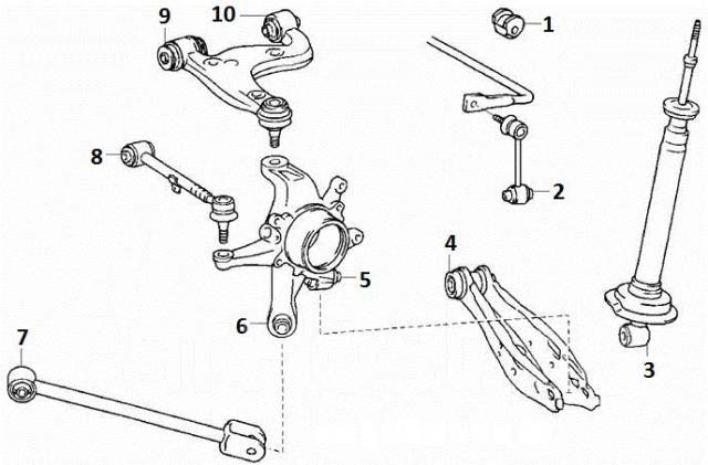 Схема подвески toyota mark 2 90