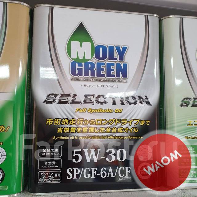 Масло синтетика Япония MOLY Green Selection SP/GF-6 5W-30 4л WAOM ...