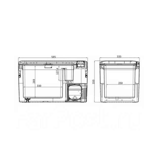 Автохолодильник Alpicool K-25 12/24/220V Двухкамерный! 25 Литров ...