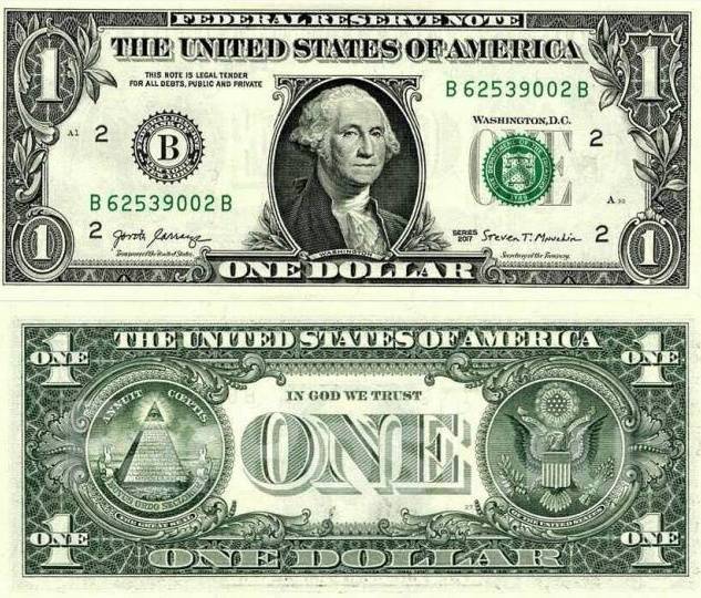 1 доллар 2017 год. США. ONE Dollar. NEW YORK. VF, новый, в наличии ...