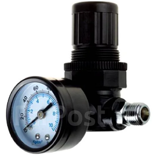 Манометр Kraftool Industrie с регулятором подачи воздуха. 1/4\". 10атм ...