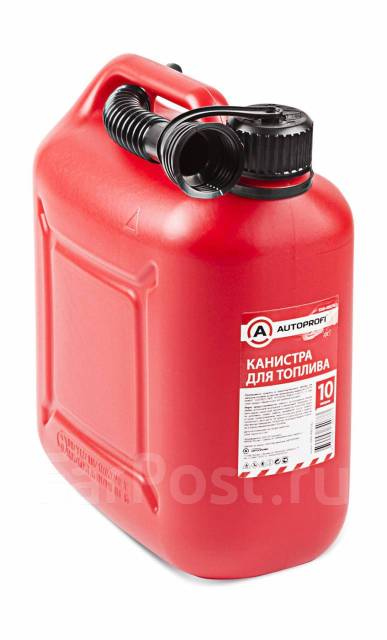 Канистра пластиковая для ГСМ 10 литров, съемная насадка-лейка KAN-400 (10L)