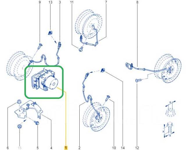 Схема абс рено логан 2