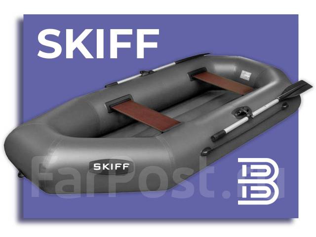 Надувная лодка ПВХ Skiff 260 НД, серый, SibRiver, без двигателя, 2022 ...