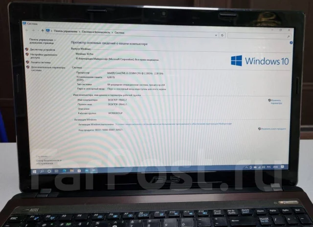 Asus K53S. 15.6", 2,3����, ��� 6 ��, ���� 250���, WiFi: 1, Bluetooth: 1, ����������� �� 2��. ����