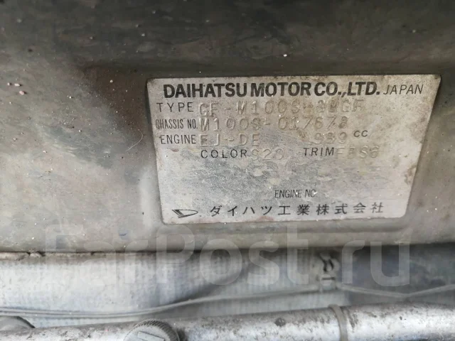 Daihatsu Storia. M100S017678, EJ5922492 ����