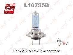 Лампа H7 12V 55W PX26D Super White LYNXauto L10755B L10755B фото