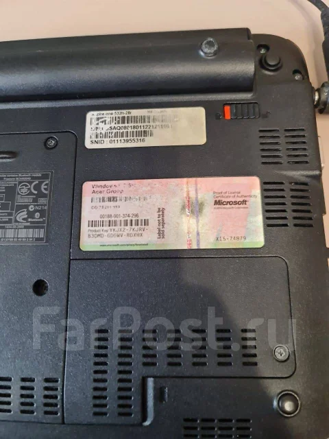 Acer Aspire One 532h-28b. 11.6", 1,7����, ��� 2048 ��, ���� 250���, WiFi: 1, Bluetooth: 1, ����������� �� 1��. ����