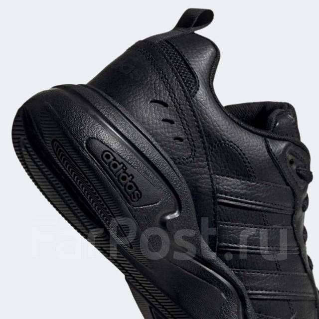 Adidas black store leather shoes mens