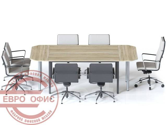 Стол для переговоров на металлокаркасе, офисная мебель "Work", новый, в ...