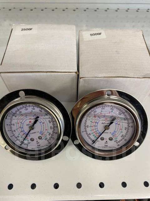 Манометр 250-GF, наполнен глицерином, R507, R134a, R404A, R407C, BAR ...