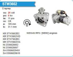 ������� Nissan RF8 / [MD92], 11T, 24V Motorherz STW3602WD ����